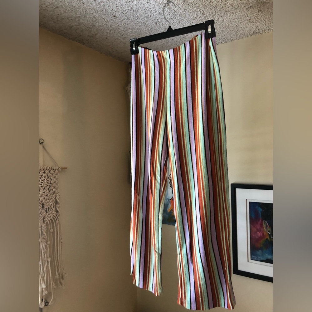 Urban Outfitters retro-inspired striped crop pants size XS
